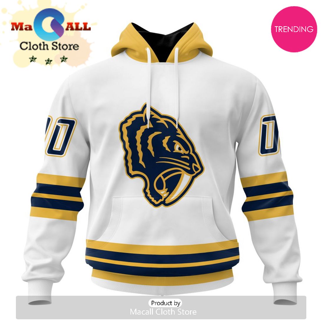 NHL Nashville Predators Special Whiteout Design 3D Hoodie