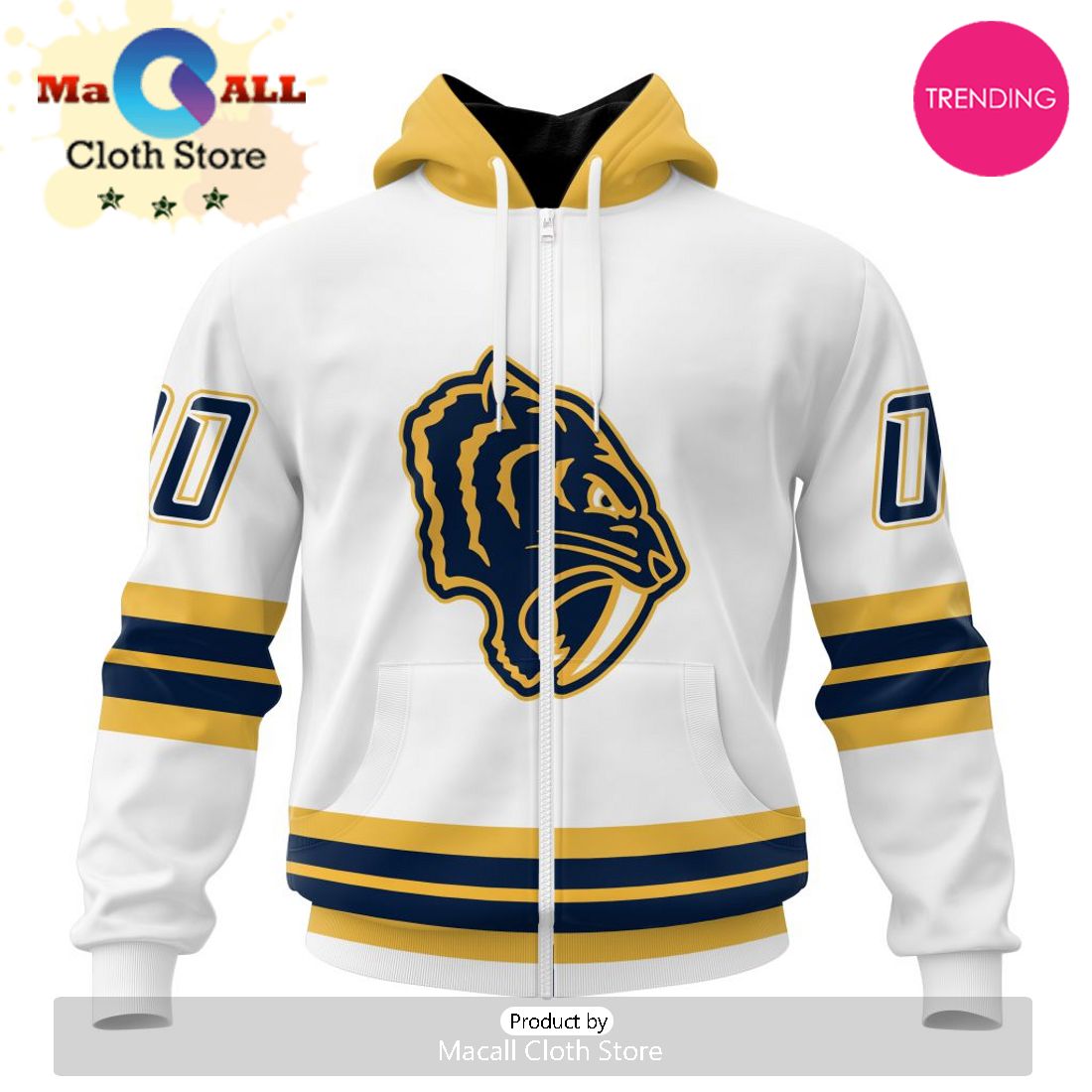NHL Nashville Predators Special Whiteout Design 3D Hoodie
