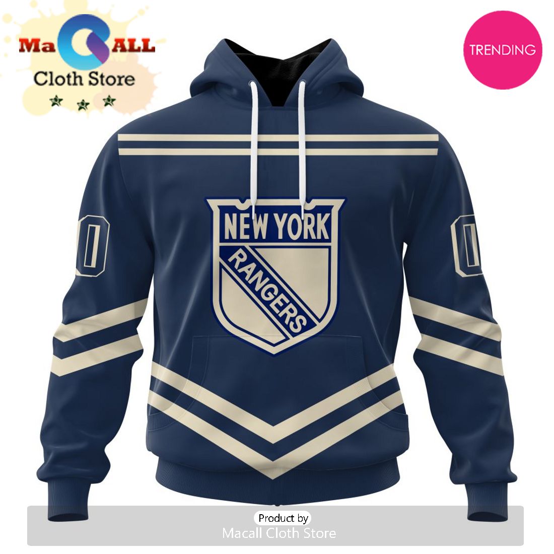 NHL New York Rangers Special Two-tone Design 3D Hoodie