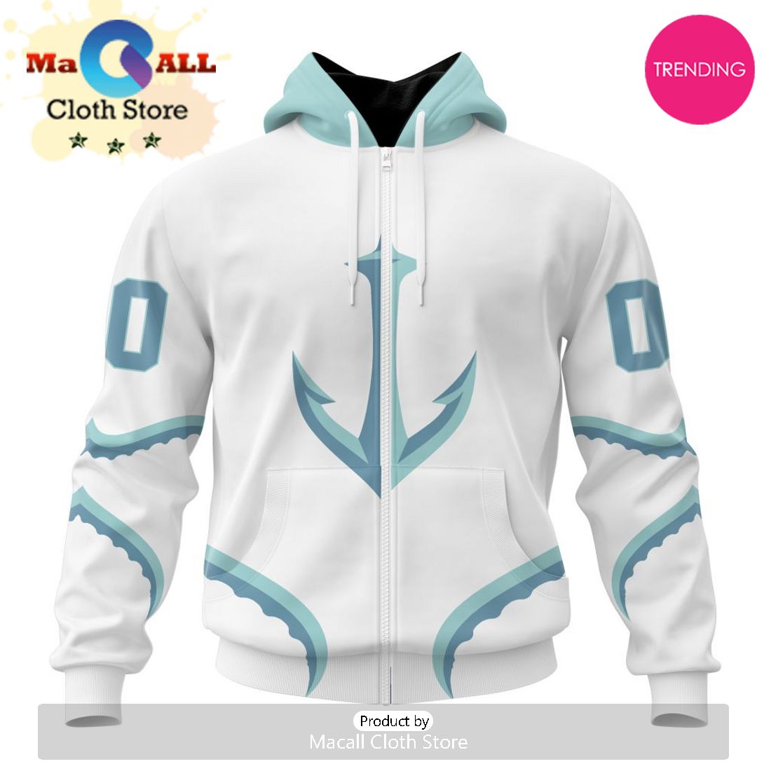 NHL Seattle Kraken Special Whiteout Design 3D Hoodie