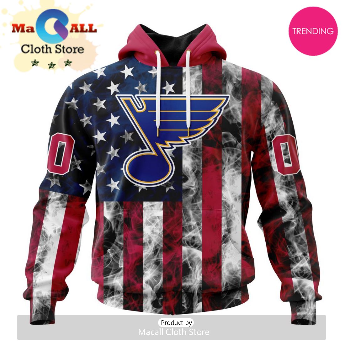 NHL St. Louis Blues Special Design For Independence Day The Fourth Of July 3D Hoodie