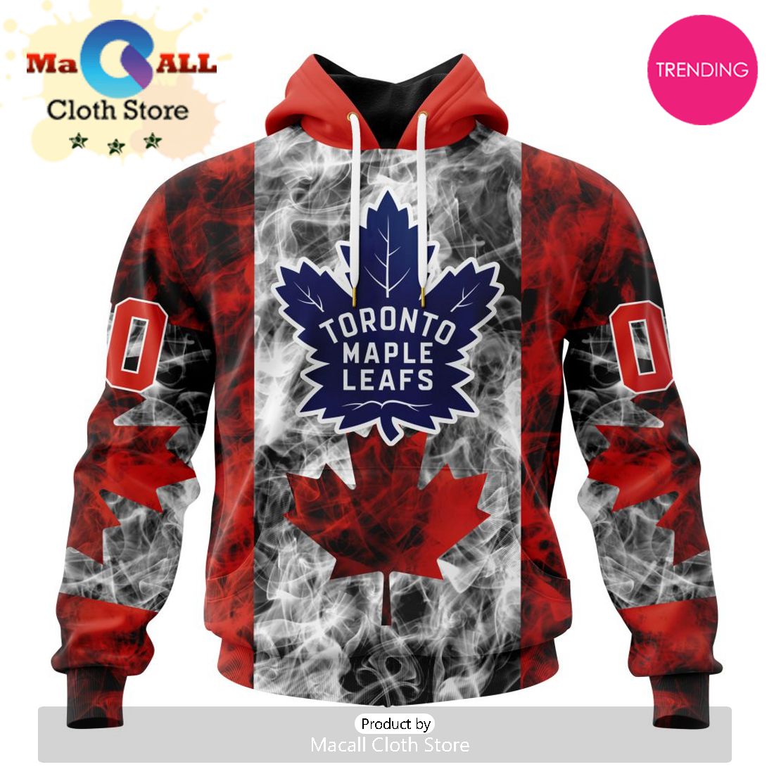 NHL Toronto Maple Leafs Special Design For Canada Day 3D Hoodie