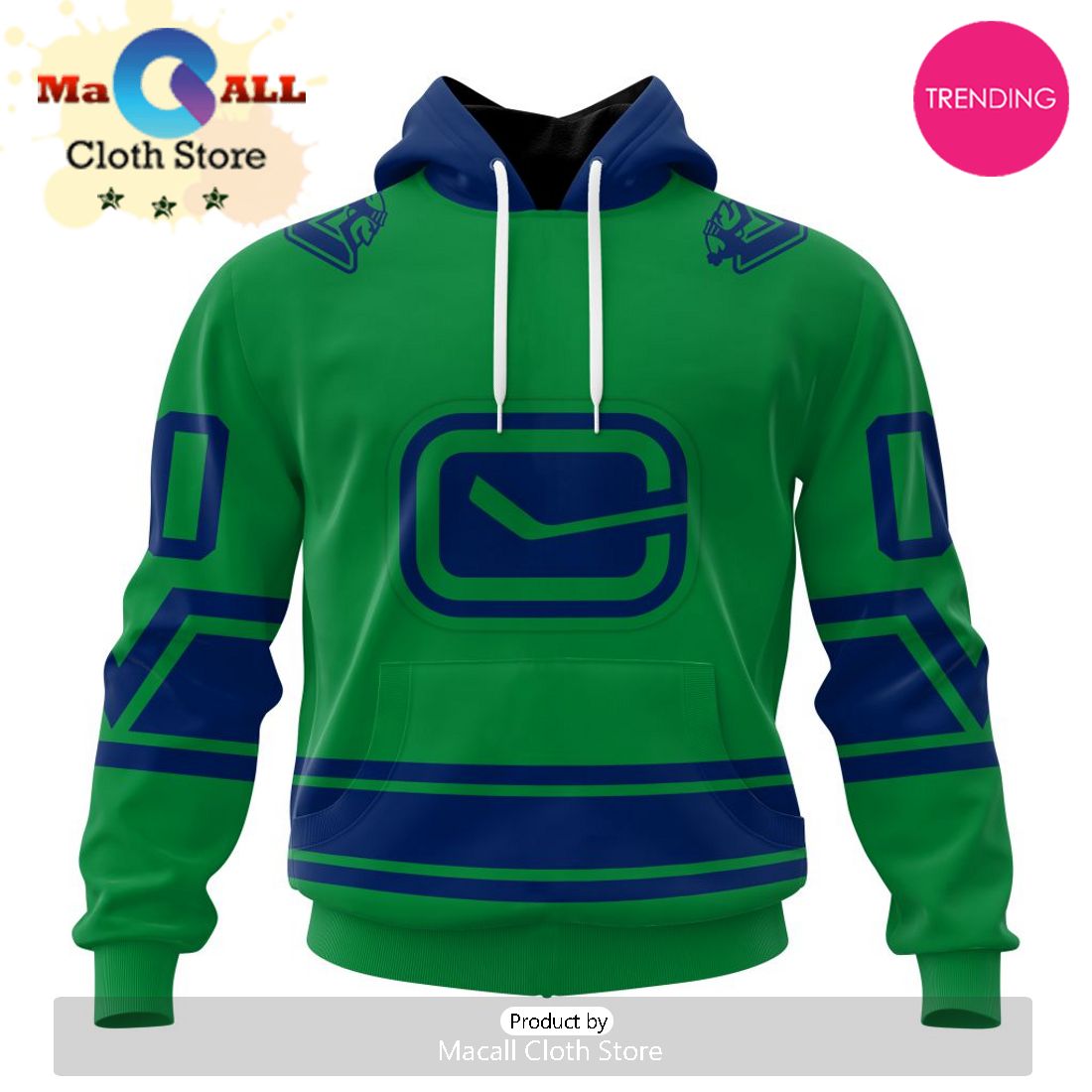 NHL Vancouver Canucks Special Two-tone Design 3D Hoodie