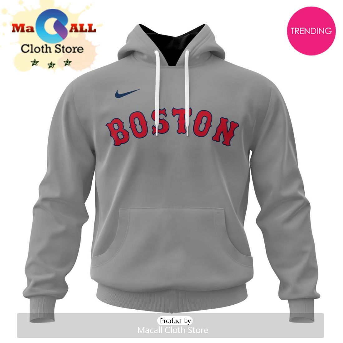 Boston Red Sox Custom MLB 2024 Road Kits Hoodie 3D