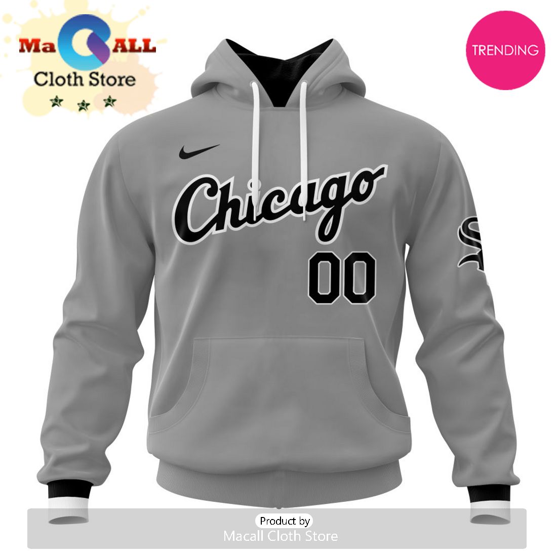 Chicago White Sox Custom MLB 2024 Road Kits Hoodie 3D
