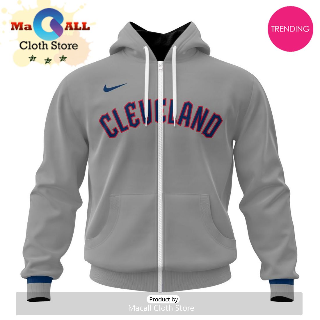 Cleveland Guardians Custom MLB 2024 Road Kits Hoodie 3D