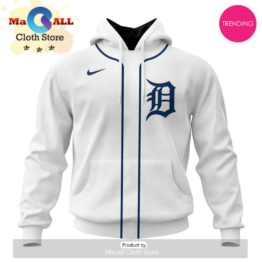 Detroit Tigers MLB Personalized 2024 Home Kits Hoodie 3D