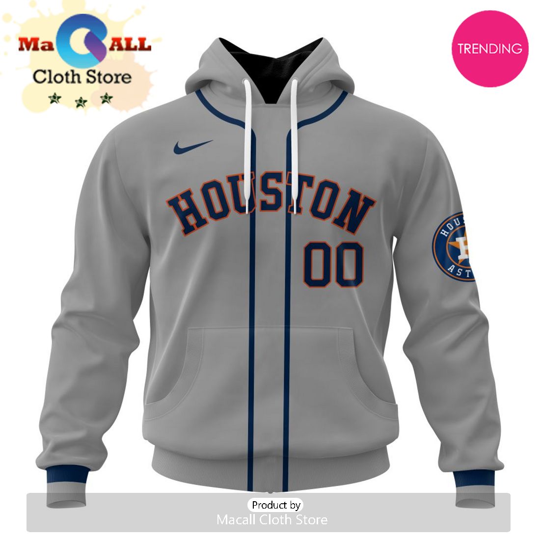 Houston Astros Custom MLB 2024 Road Kits Hoodie 3D