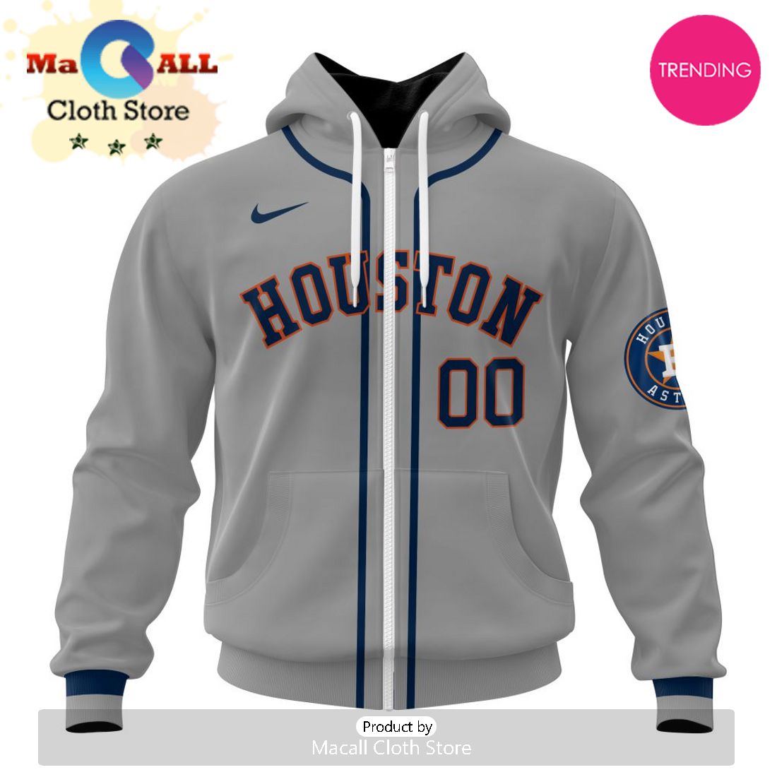 Houston Astros Custom MLB 2024 Road Kits Hoodie 3D