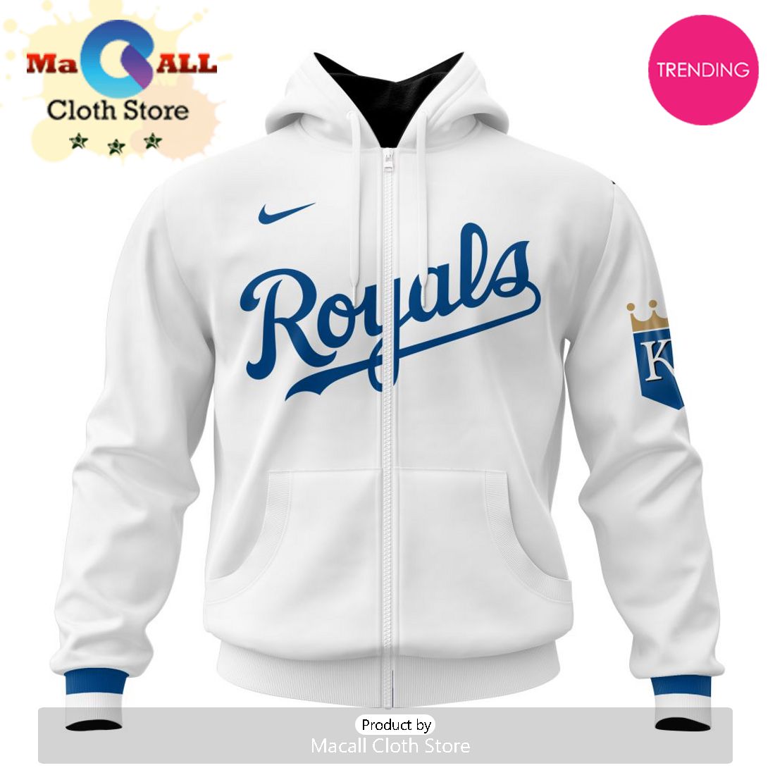 Kansas City Royals MLB Personalized 2024 Home Kits Hoodie 3D
