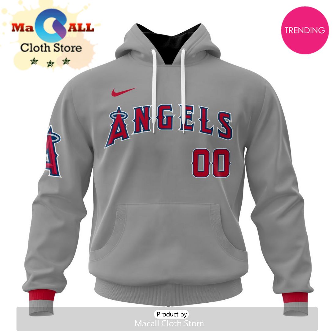 Los Angeles Angels Custom MLB 2024 Road Kits Hoodie 3D