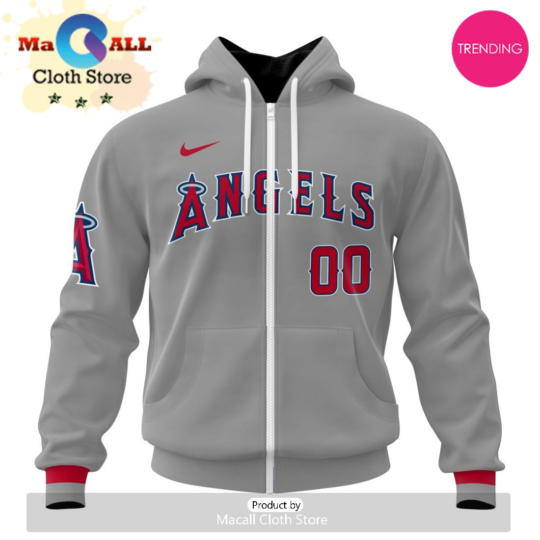 Los Angeles Angels Custom MLB 2024 Road Kits Hoodie 3D