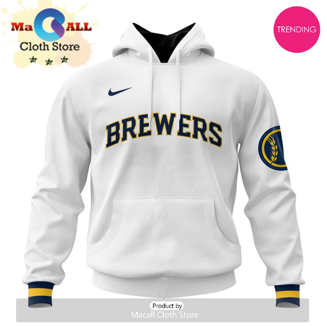 Milwaukee Brewers MLB Personalized 2024 Home Kits Hoodie 3D