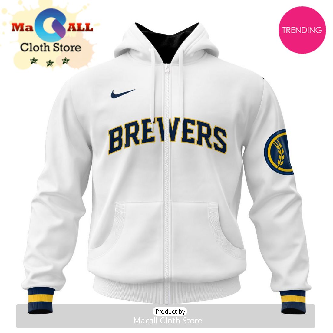 Milwaukee Brewers MLB Personalized 2024 Home Kits Hoodie 3D
