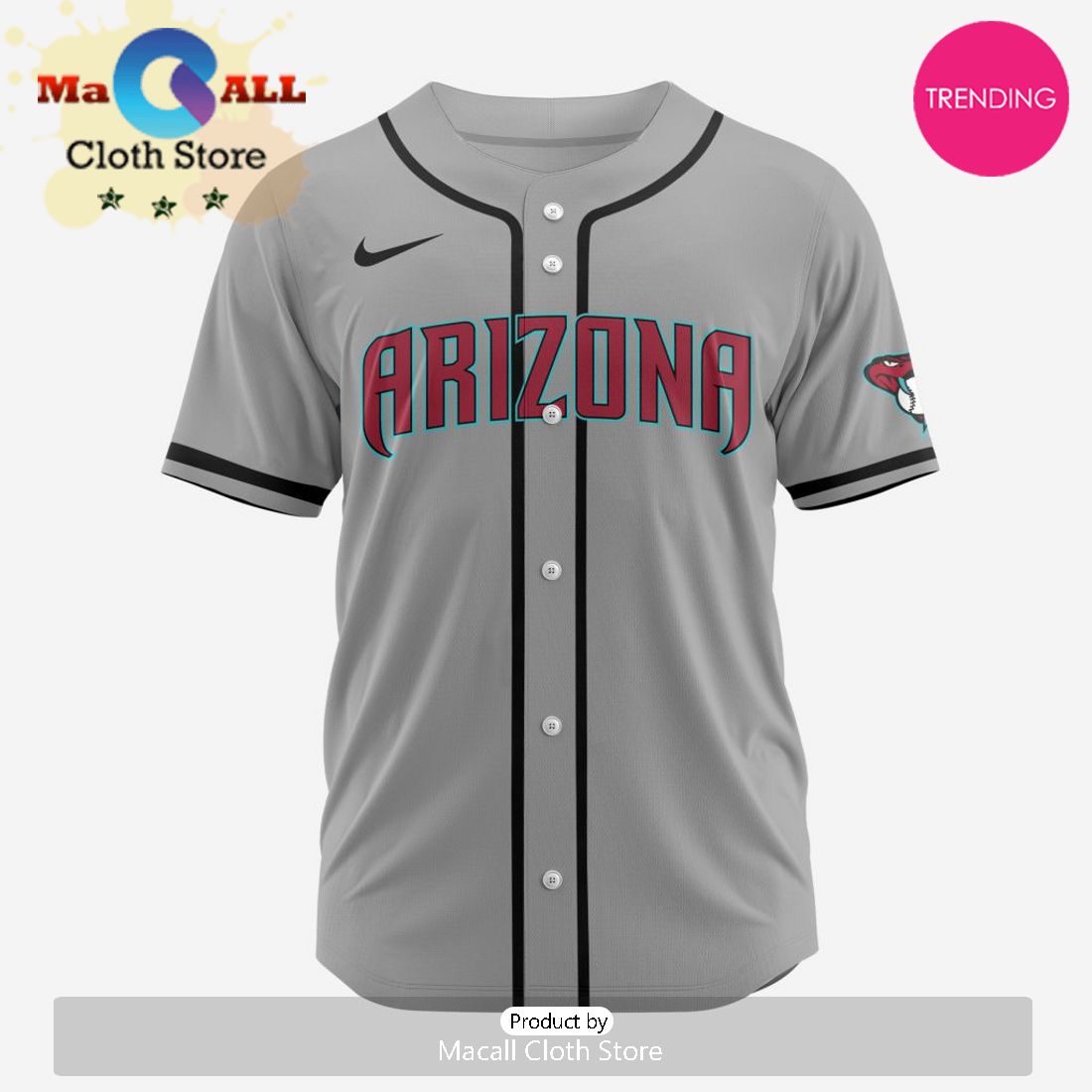 Arizona Diamondbacks Custom MLB 2024 Road Baseball Jersey