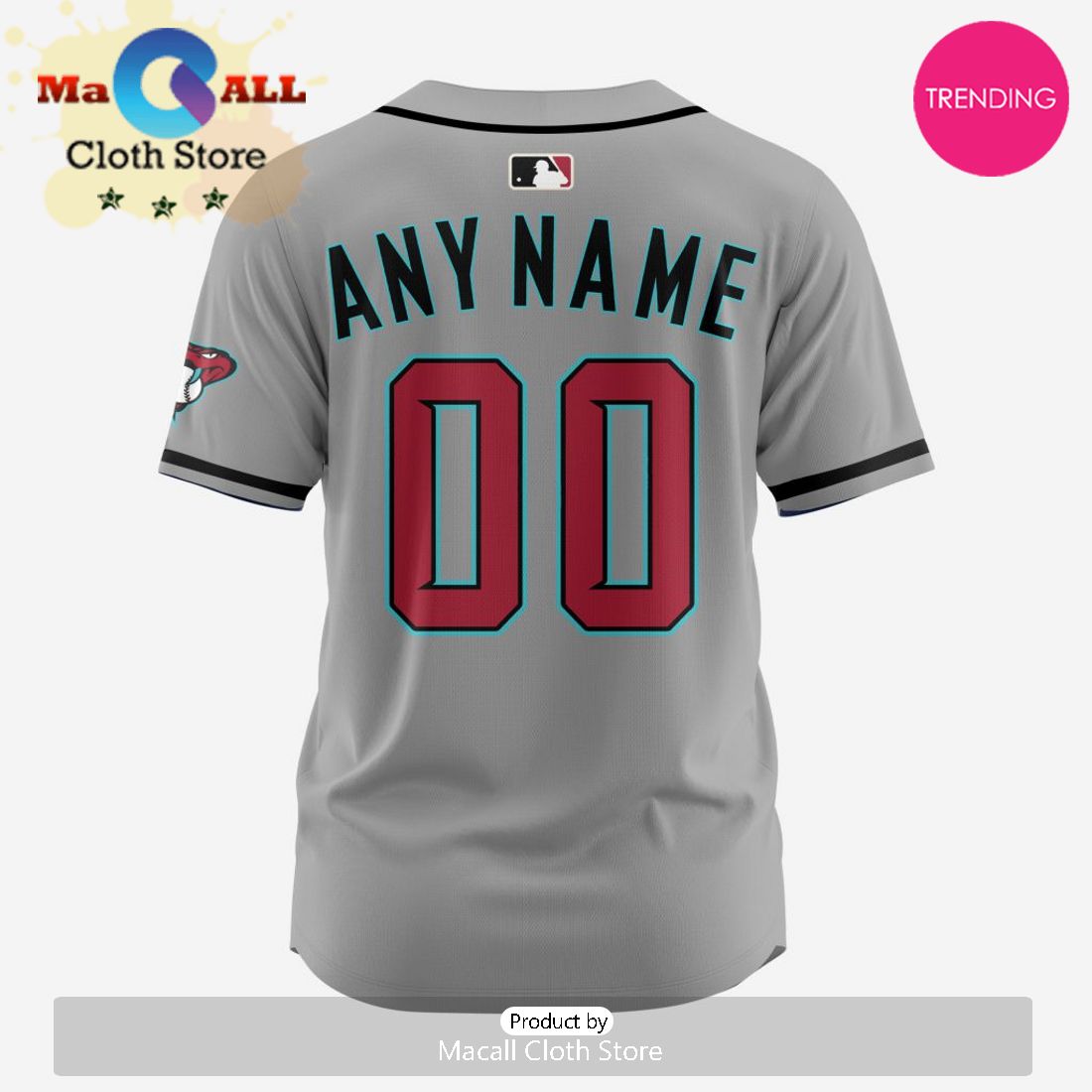 Arizona Diamondbacks Custom MLB 2024 Road Baseball Jersey