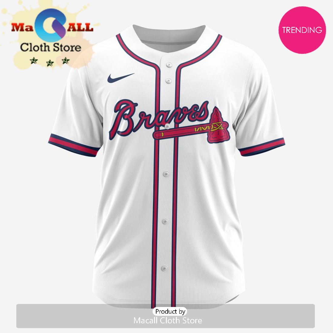 Atlanta Braves MLB Personalized 2024 Home Baseball Jersey