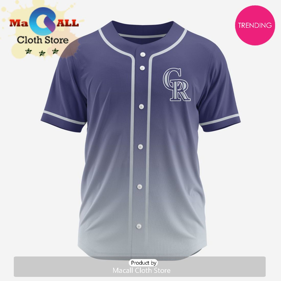 Colorado Rockies MLB Custom Gradient Design Baseball Jersey Colorado Rockies MLB Custom Gradient Design Baseball Jersey
