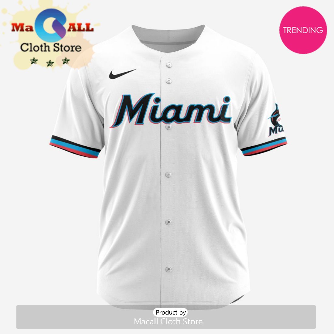 Miami Marlins MLB Personalized 2024 Home Baseball Jersey Miami Marlins MLB Personalized 2024 Home Baseball Jersey