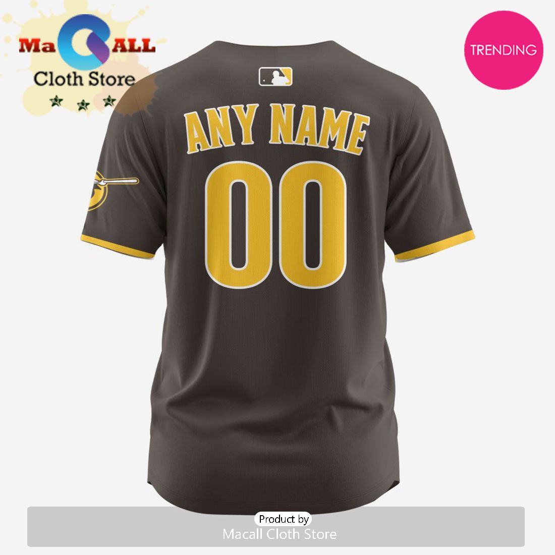 San Diego Padres Custom MLB 2024 Road Baseball Jersey