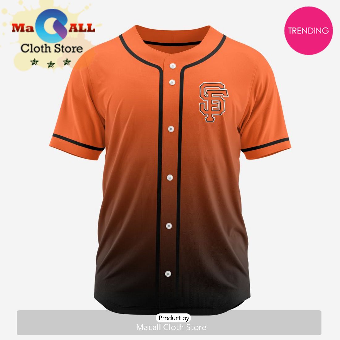 San Francisco Giants MLB Custom Gradient Design Baseball Jersey San Francisco Giants MLB Custom Gradient Design Baseball Jersey