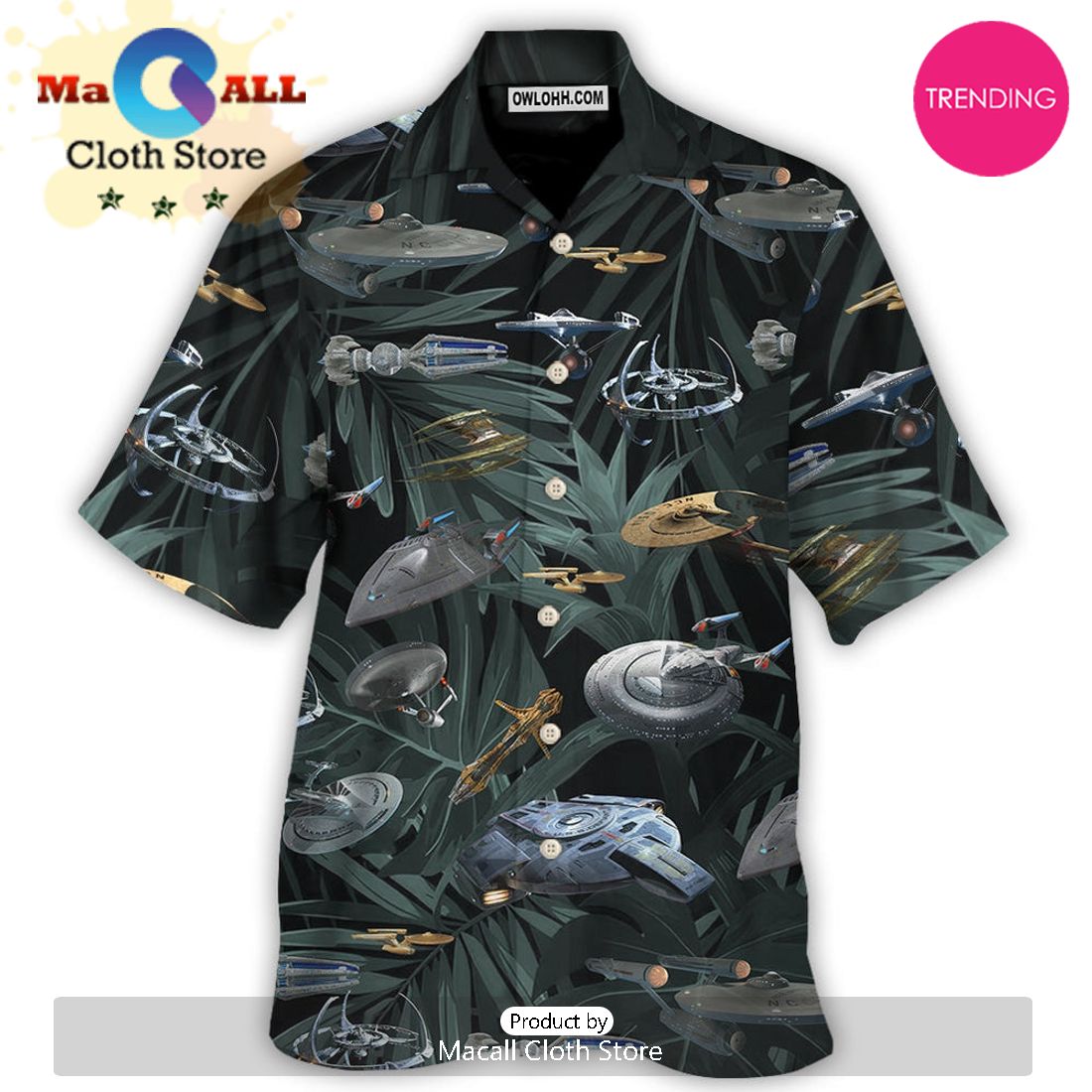 3D S.T Space Ships Custom Hawaiian Shirt
