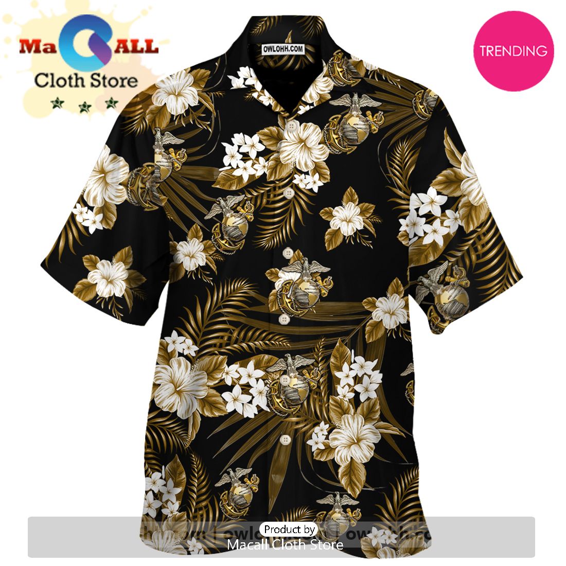 Aloha US Marine Corps Hawaiian Shirt