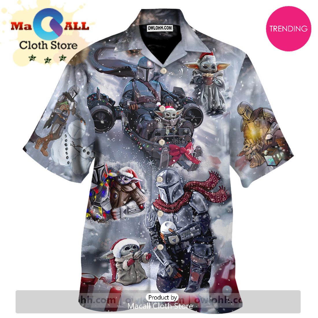 Christmas Star Wars Celebrates the Holidays Baby Yoda Hawaiian Shirt
