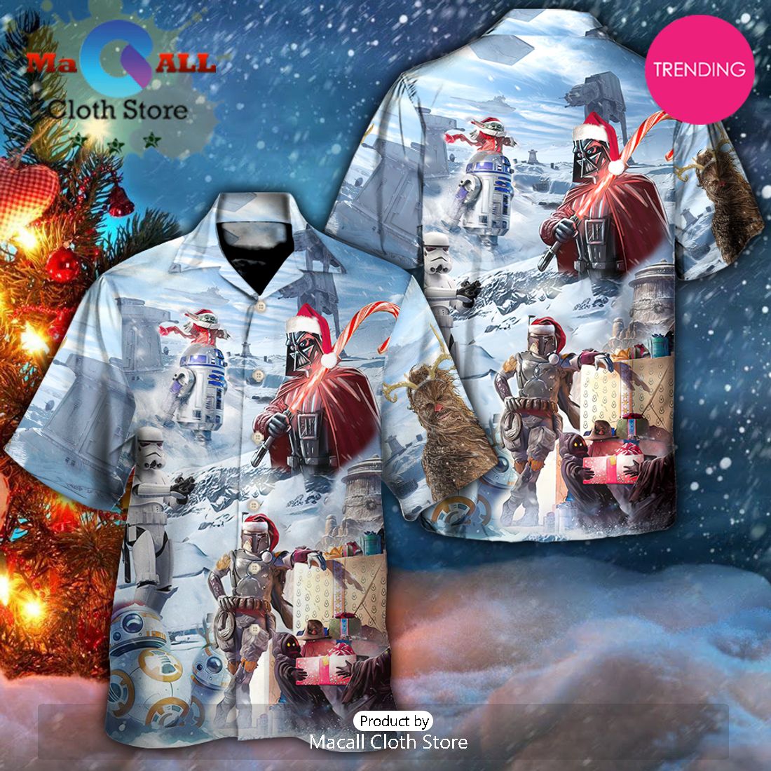 Christmas Star Wars Christmas Is Doing A Little Something Extra For Someone Hawaiian Shirt
