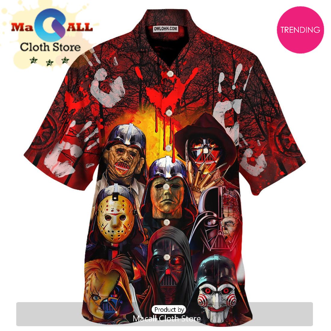 Halloween Star Wars Horror Darth Vader Hawaiian Shirt Halloween Star Wars Horror Darth Vader Hawaiian Shirt