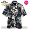 Mens Rock And Roll Punk Print Lapel Hawaiian Shirt