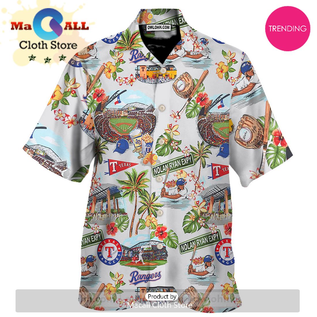 Texas Rangers Hawaiian Shirt
