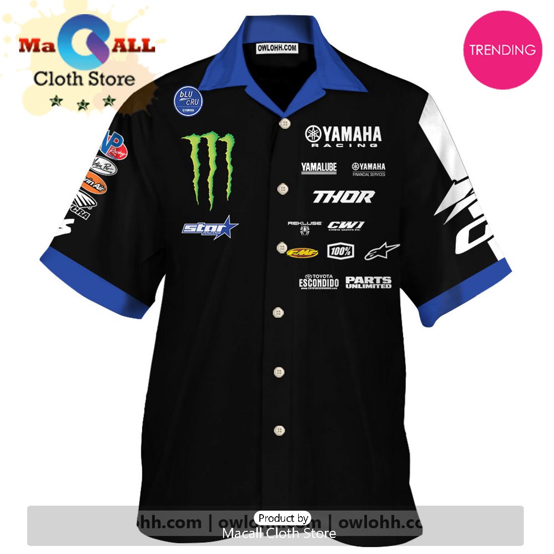 Yamaha Racing Limited Edition Full Printing Hawaiian Shirt