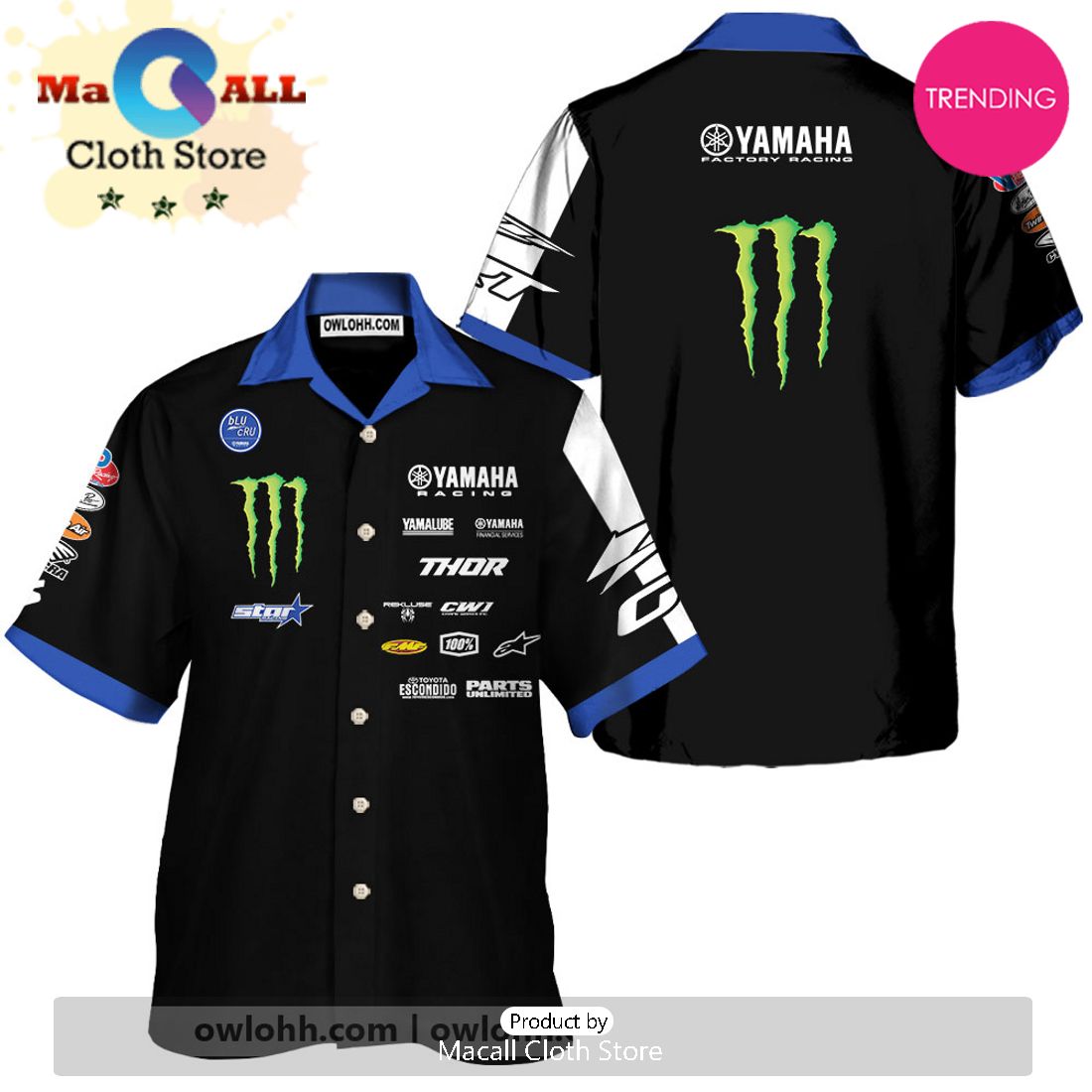 Yamaha Racing Limited Edition Full Printing Hawaiian Shirt