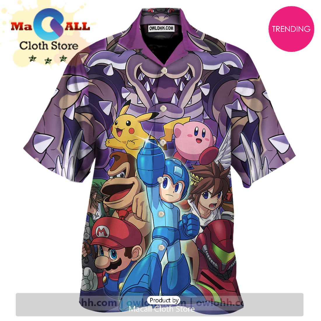 Zelda Pokemon – Mario’s Party Hawaiian Shirt