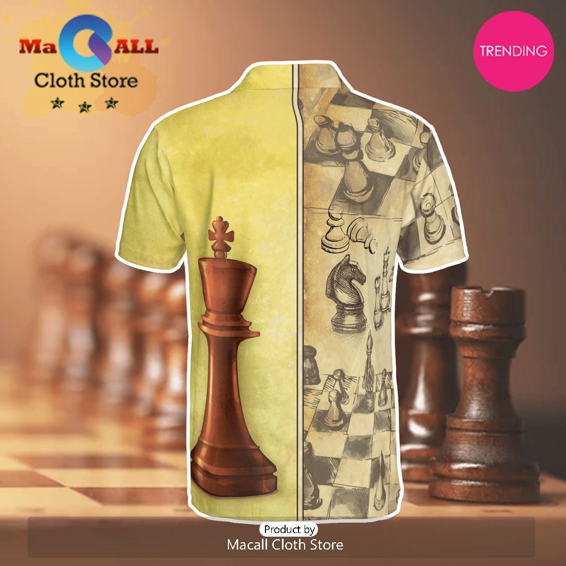 Chess Vintage Polo Shirt For Men