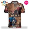 Christmas Star Wars With Santa Hat And Christmas Trees Polo Shirt