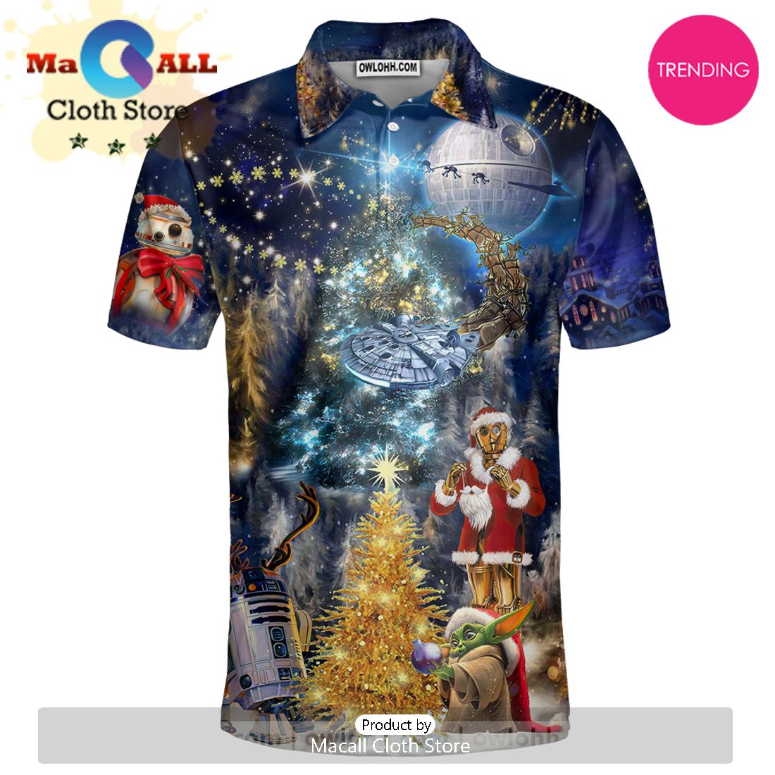 Christmas Star Wars Family In Love Polo Shirt