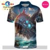 Christmas Star Wars With Santa Hat And Christmas Trees Polo Shirt