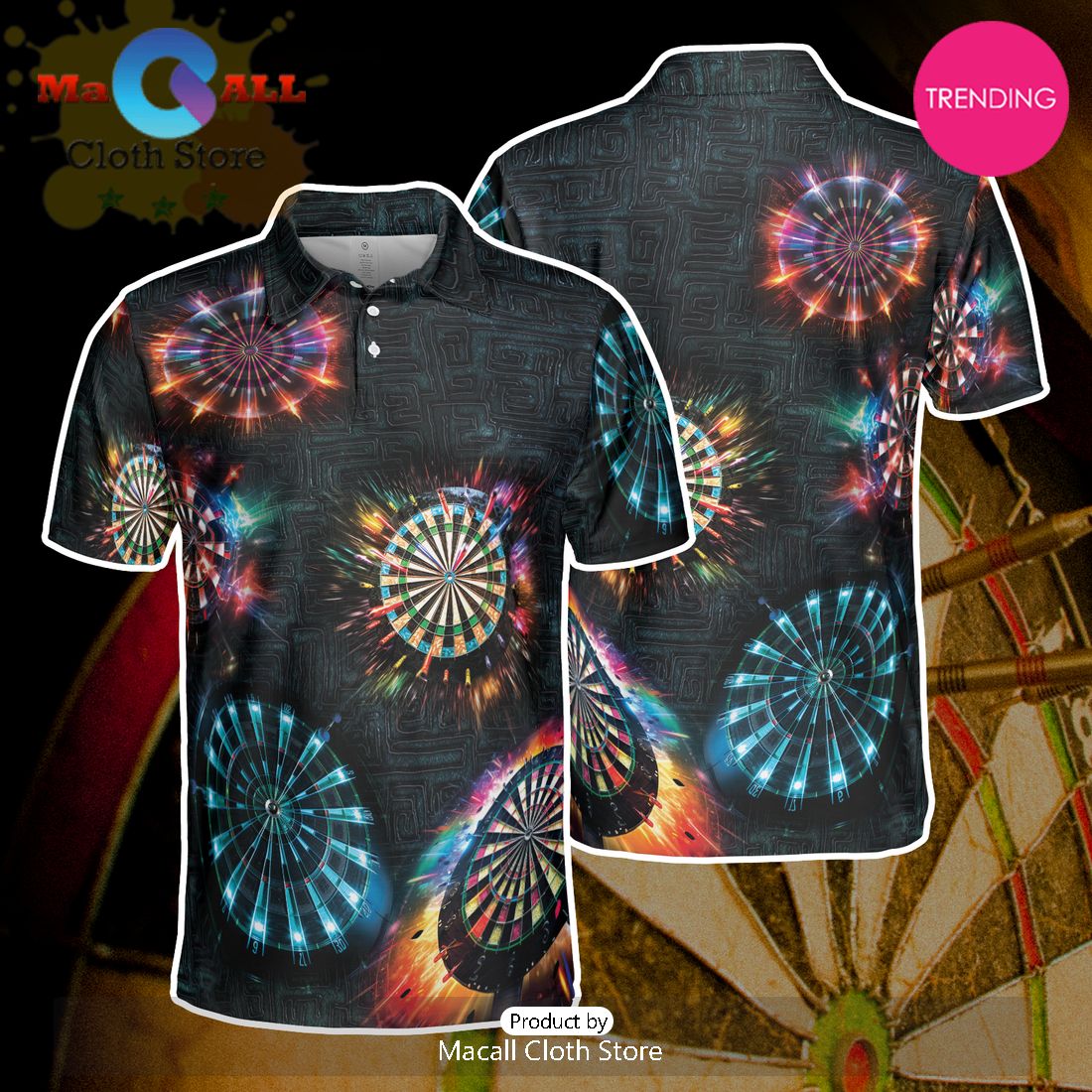 Firework Darts Polo Shirt For Men