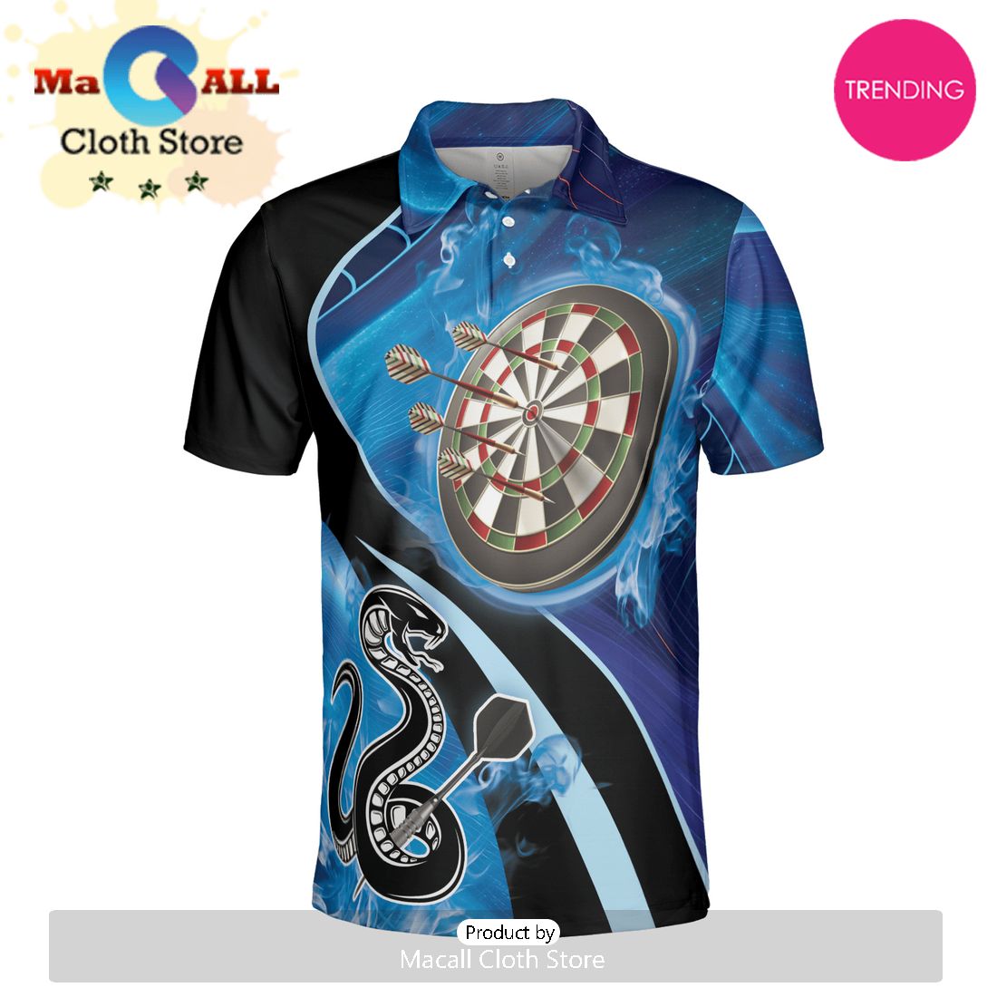 Playing Darts Polo Shirt For Men