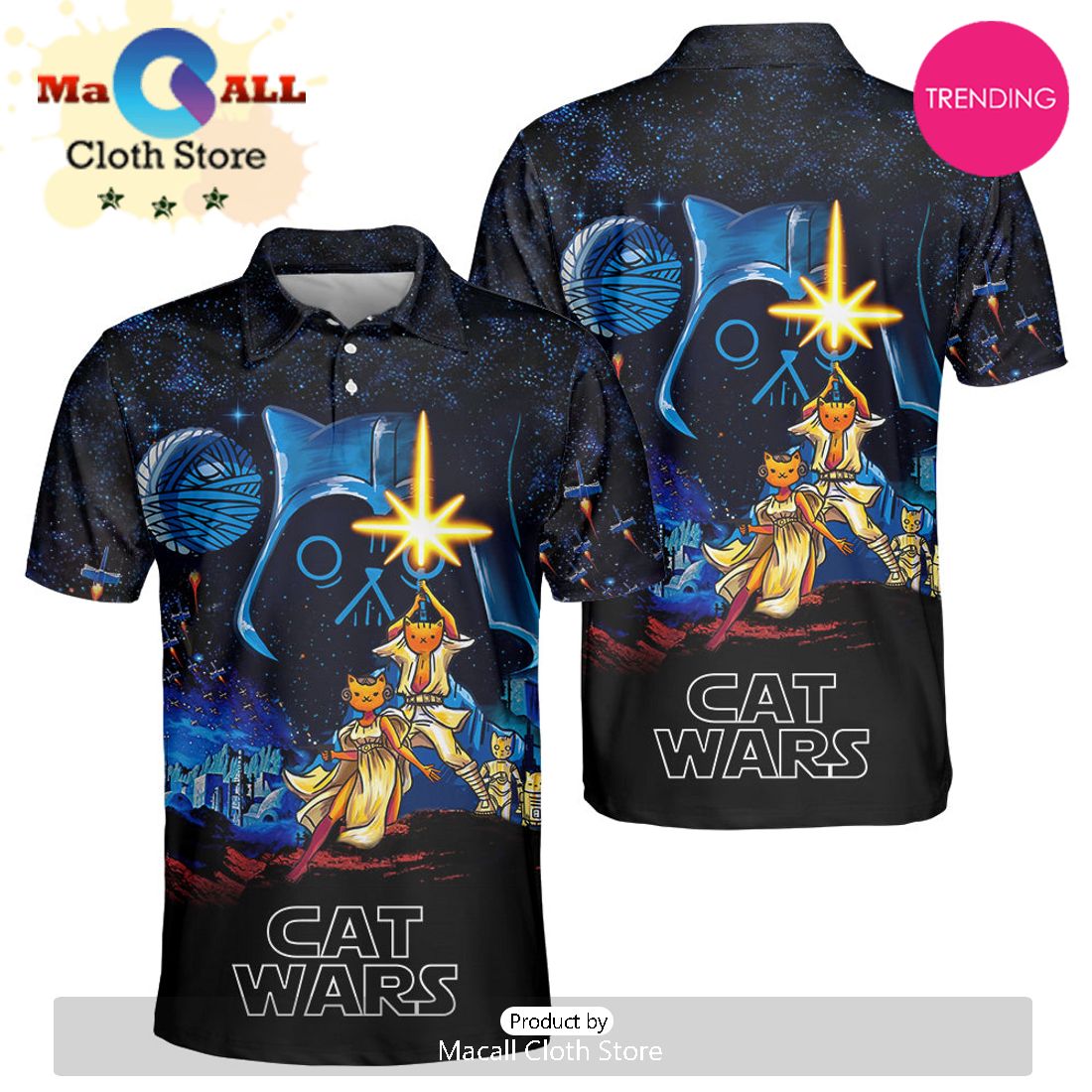 Star Wars Cat A New Hope Polo Shirt