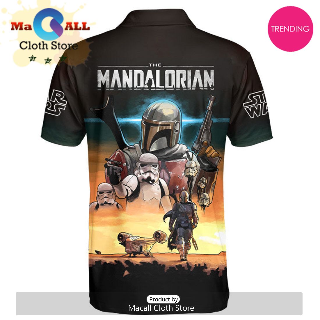 Star Wars Cool Sunset Gilf For Fans Polo Shirt