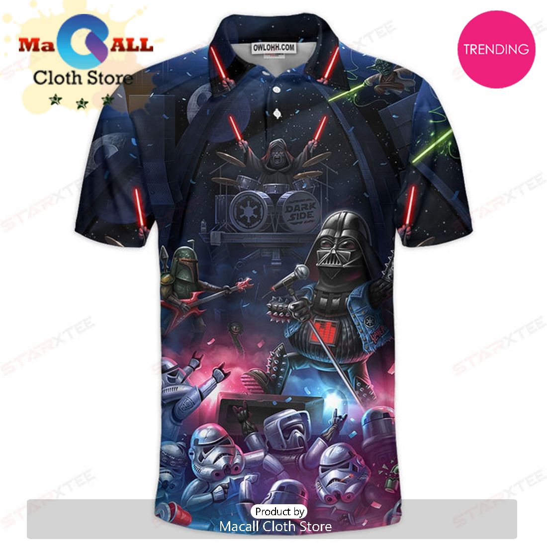 Star Wars Dark Side Rock Music Gift For Fans Polo Shirt