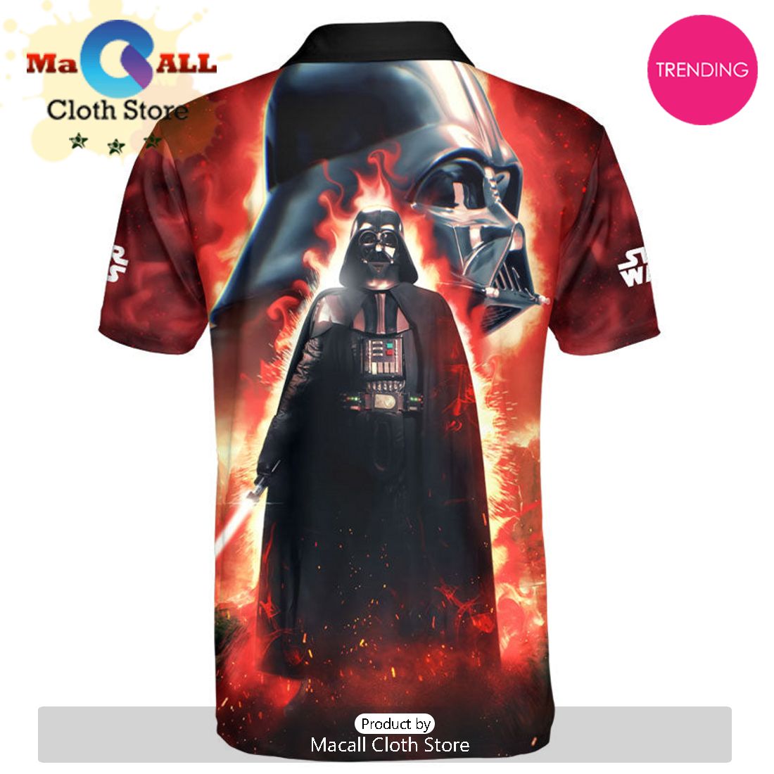 Star Wars Darth Vader Fire Gift For Fans Polo Shirt