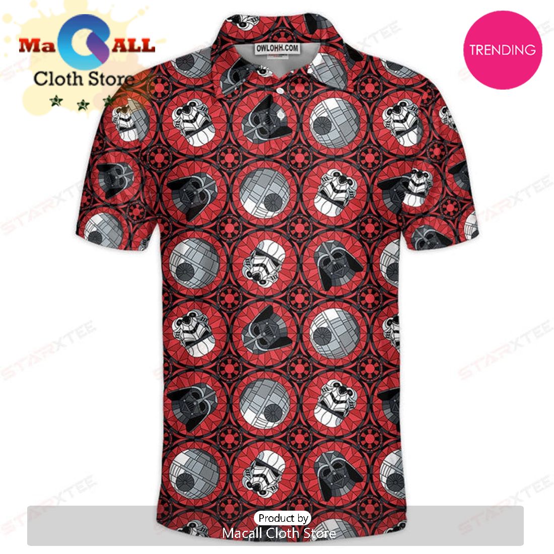 Star Wars Red Pattern Gift For Fans Polo Shirt