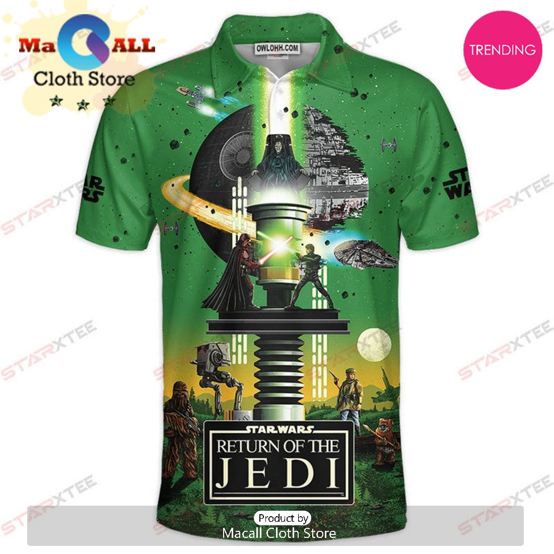 Star Wars Return Of The Jedi Green Gift For Fans Polo Shirt