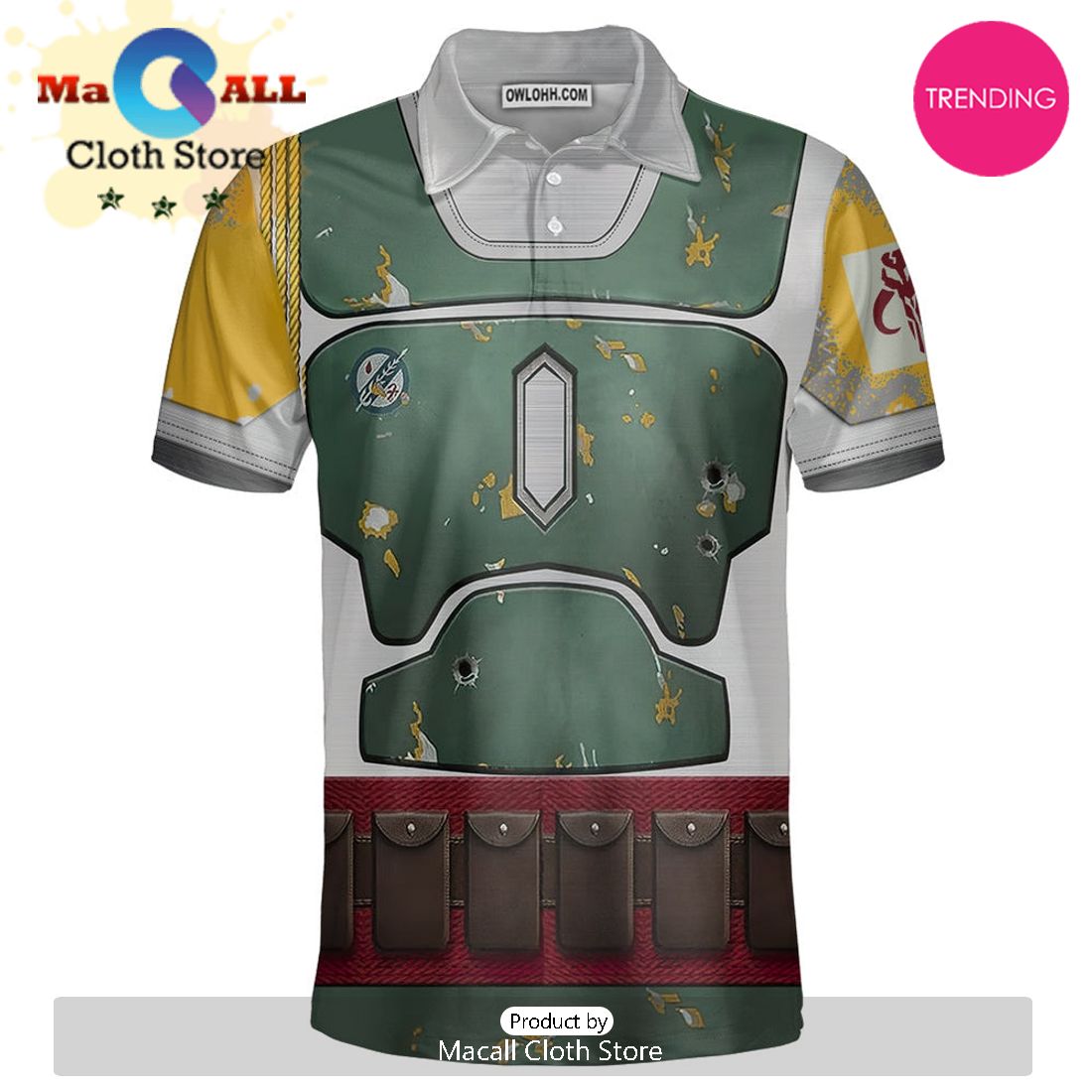 SW Boba Fett Cosplay Polo Shirt