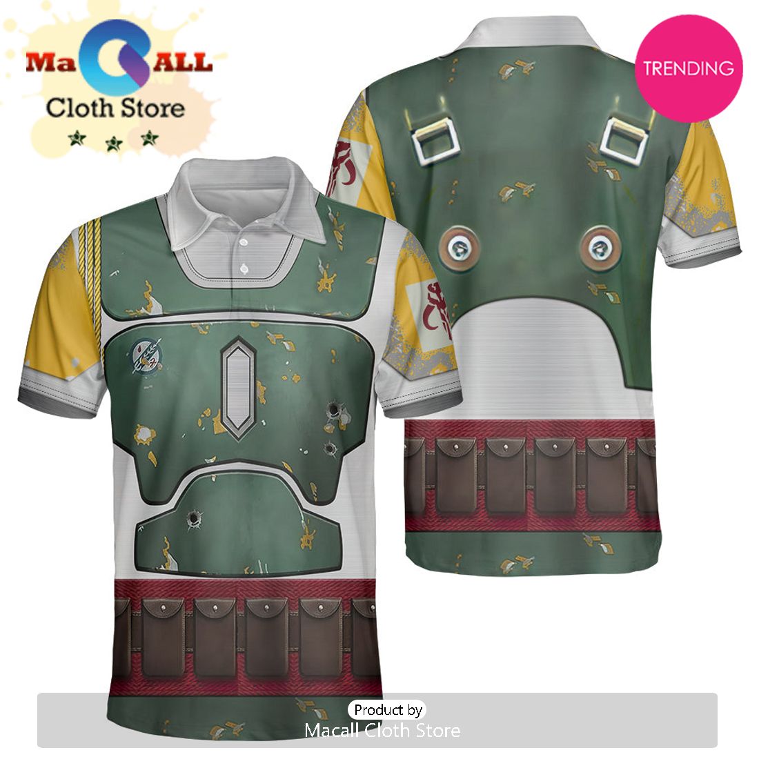 SW Boba Fett Cosplay Polo Shirt