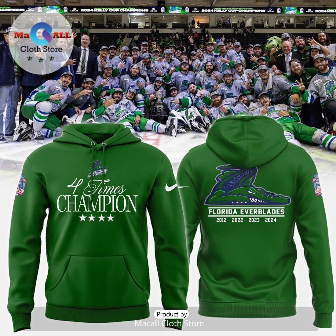 Florida Everblades Special 4Times Champion Hoodie And Pants